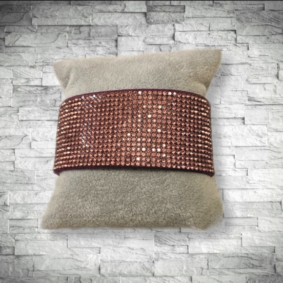 A70 Purple Rhinestone Crystal Bracelet with Magnetic Clasp Soft Flexible - Picture 10 of 11